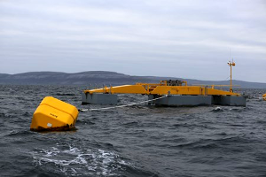 Seapower platform testing at Galway Bay wave energy test site. Photo credit Aengus McMahon