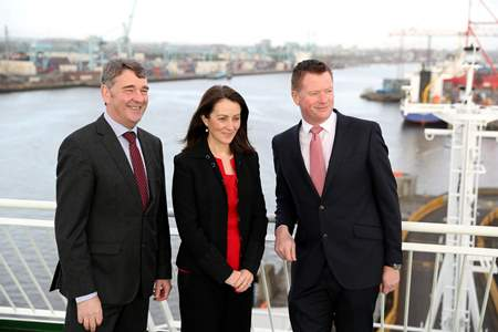 Pictured on board Irish Ferries 'Ulysses' at Dublin Port launching 'Our Ocean Wealth Summit' are l-r Dr. Peter Heffernan, Chief Executive, Marine Institute, Yvonne Thompson, Tax Partner, PwC and Declan McDonald, Advisory Partner, PwC. The conference is part of the 2017 SeaFest , hosted by the Marine Institute and forms a key part of the Government's integrated plan for Ireland's marine sector, Harnessing our Ocean Wealth. The Summit is themed 'Rethinking Boundaries and Innovation for a Sustainable Marine Economy' and will take place on Friday 30 June 2017 in the National University of Ireland, Galway and will bring together world renowned speakers, industry experts, business development agencies and the Irish business and marine research community. Pictured on board Irish Ferries 'Ulysses' at Dublin Port launching 'Our Ocean Wealth Summit' are l-r Dr. Peter Heffernan, Chief Executive, Marine Institute, Yvonne Thompson, Tax Partner, PwC and Declan McDonald, Advisory Partner, PwC. The conference is part of the 2017 SeaFest , hosted by the Marine Institute and forms a key part of the Government's integrated plan for Ireland's marine sector, Harnessing our Ocean Wealth. The Summit is themed 'Rethinking Boundaries and Innovation for a Sustainable Marine Economy' and will take place on Friday 30 June 2017 in the National University of Ireland, Galway and will bring together world renowned speakers, industry experts, business development agencies and the Irish business and marine research community.